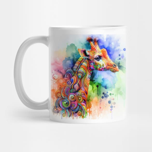 Abstract painting of a giraffe by WelshDesigns